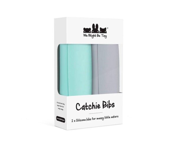 2 Babero Catchie 2.0 Silicona Mint & Grey - Image 3