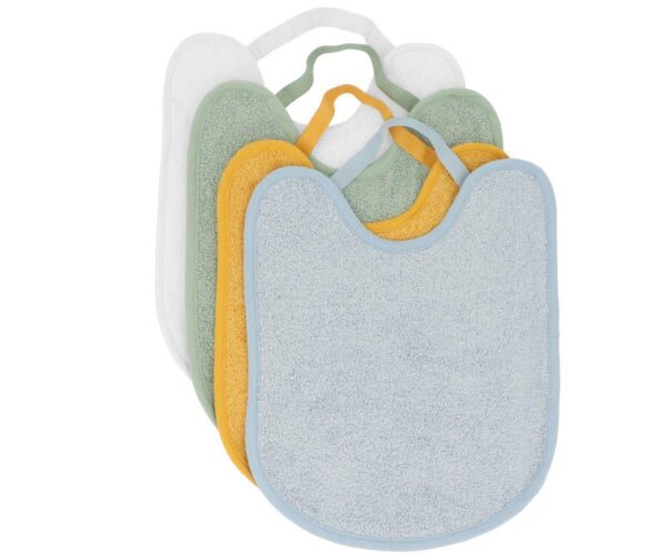 Pack 4 Baberos Rizo  Blue/Mustard/Sage/Ivory