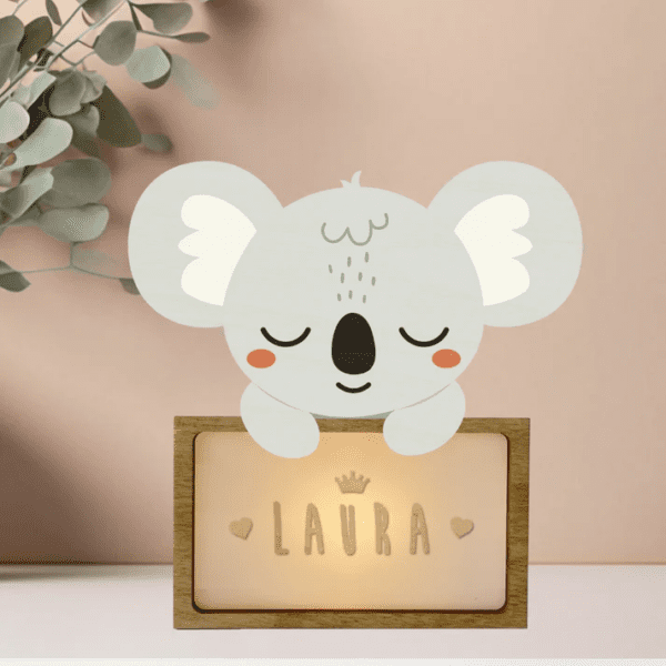 Lámpara Pequeña Koala Con Kit De Letras - Image 3