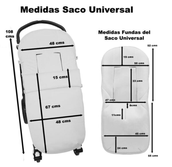 Saco Universal Silla Invierno Polipiel Creta Maquillaje - Image 2