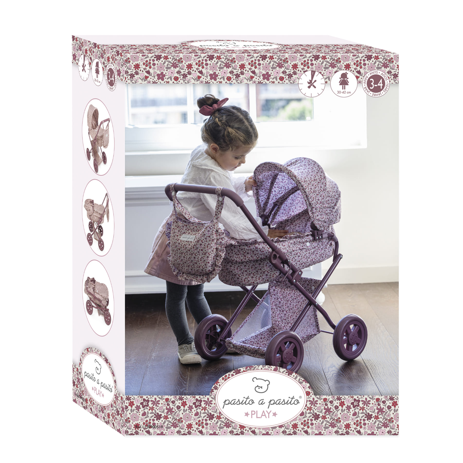 CUCO RUEDAS PEQUEÑAS CHERRY FLORES - Imagen 2