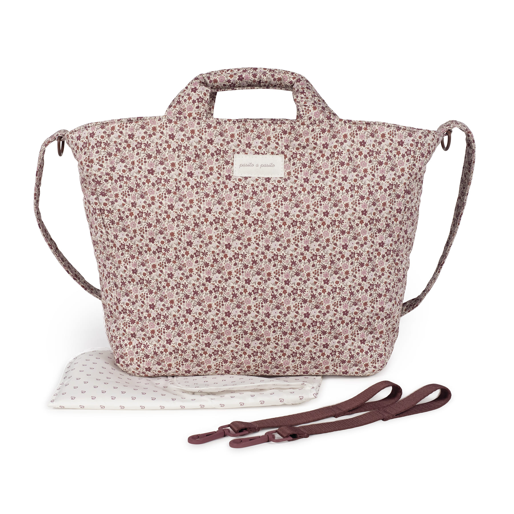 BOLSA CANASTILLA CHERRY FLORES - Imagen 2