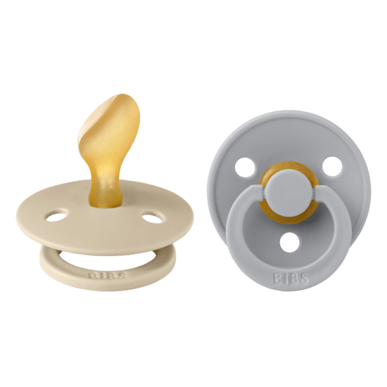 2 Chupetes BIBS Colour Anatómica Vainilla/Cloud T.2 6-18m