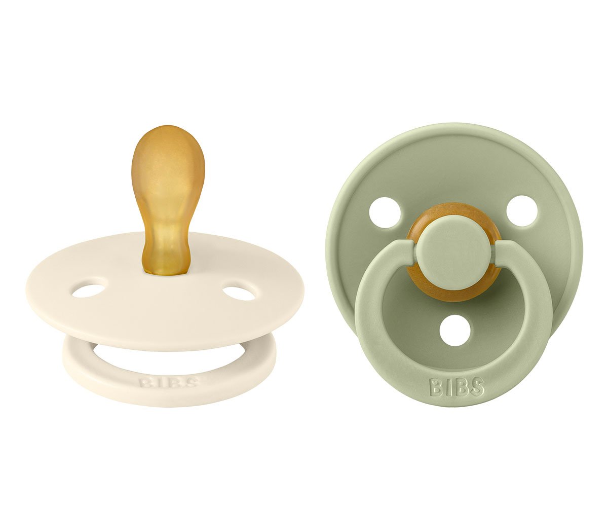 2 Chupetes BIBS Colour Simétrica Ivory/Sage T.2 6-18m - Imagen 4
