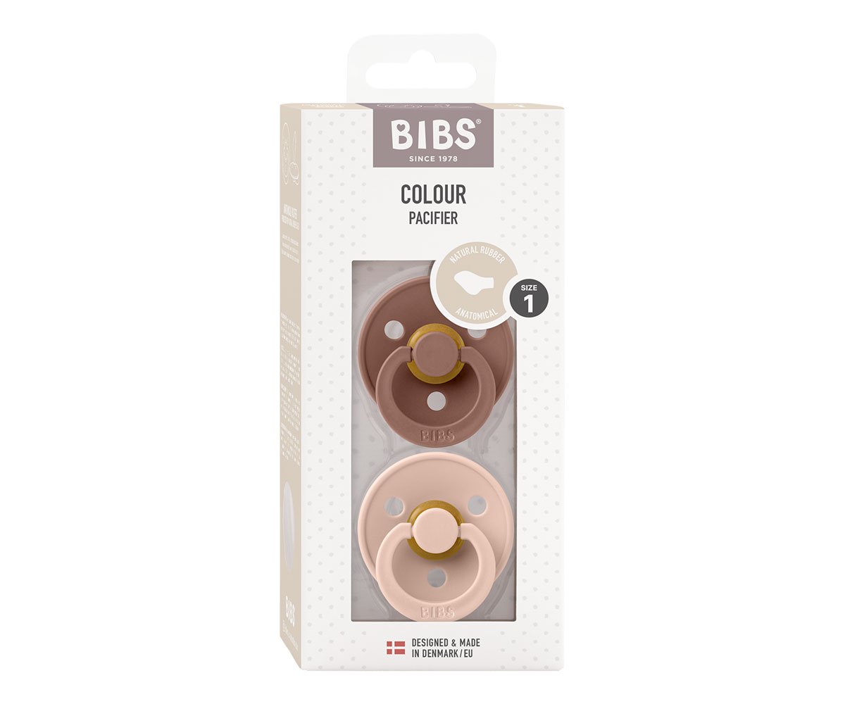 2 Chupetes BIBS Colour Anatómica Blush/Woodchuck T.2 6-18m - Imagen 3