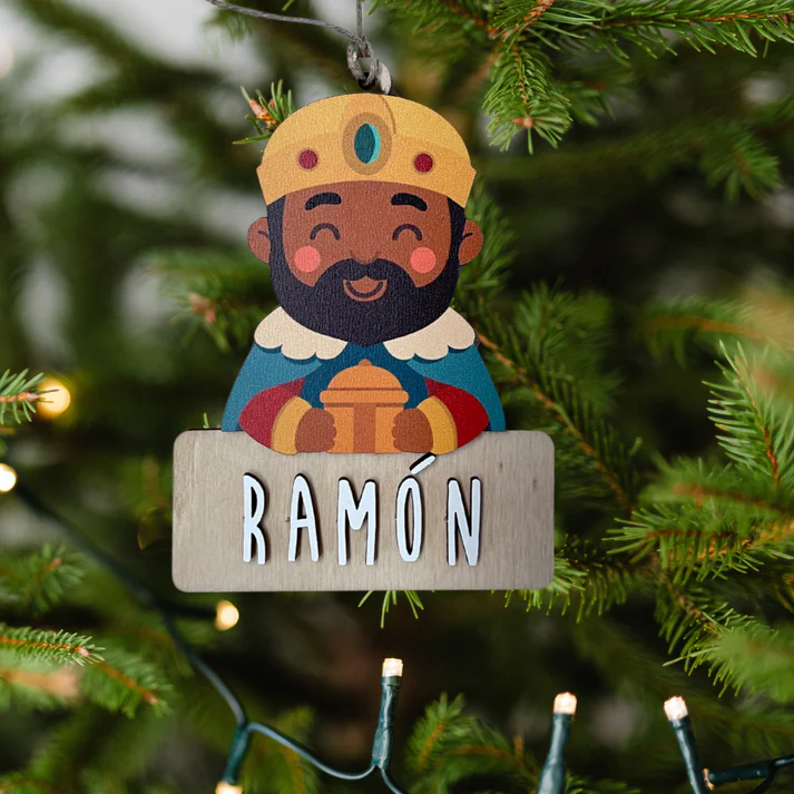 Adorno de Navidad personalizado Reyes Magos - Baltasar