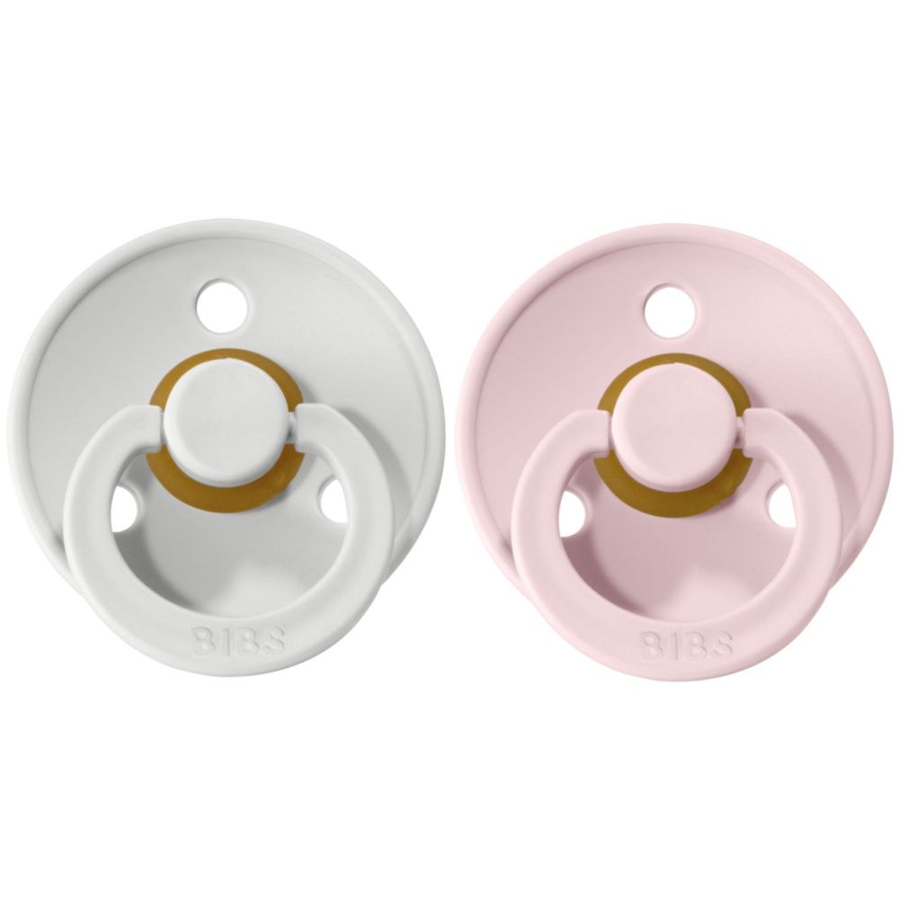2 Chupetes BIBS Colour Round Haze/Blossom T.1 0-6m