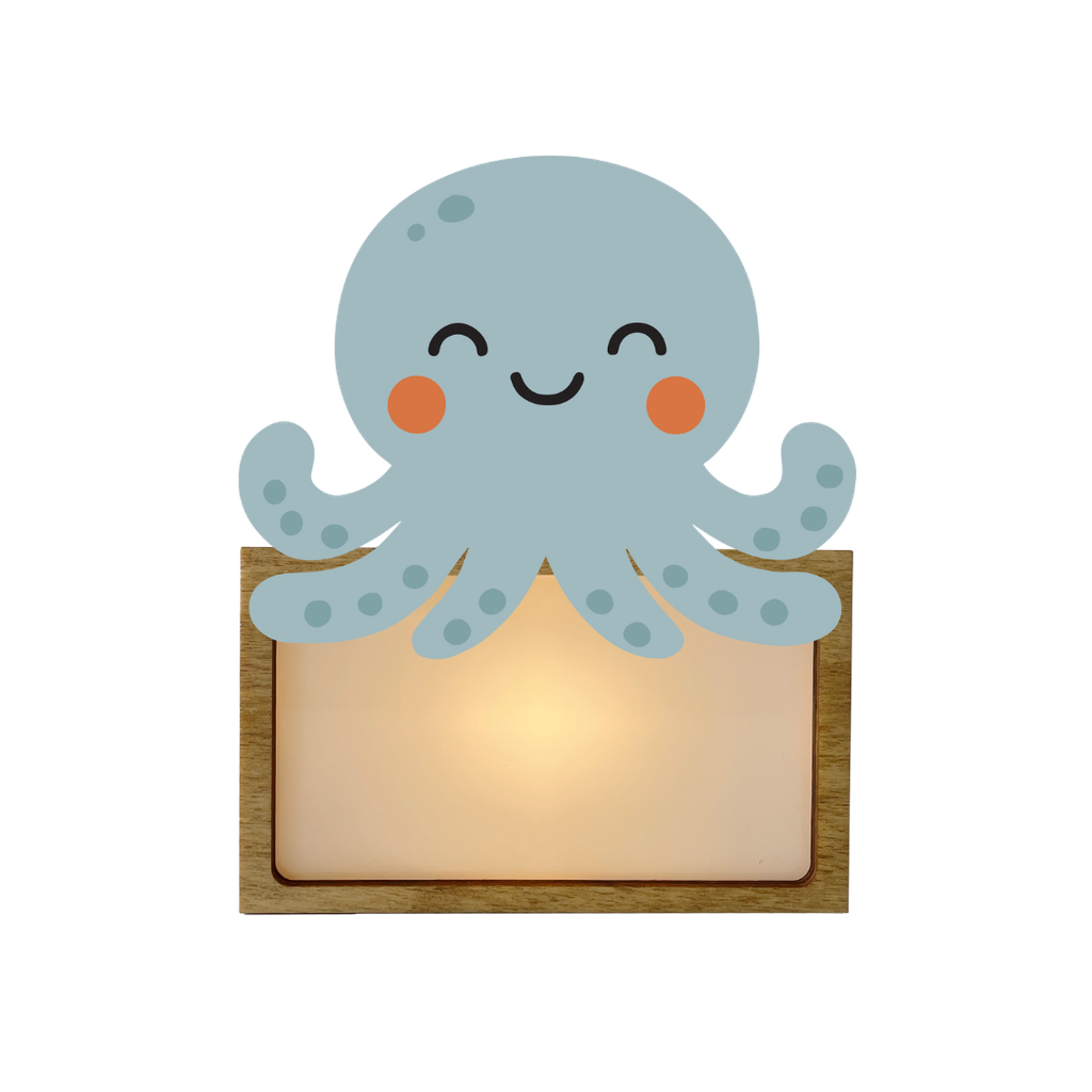 Lámpara Pequeña Pulpo Con Kit De Letras