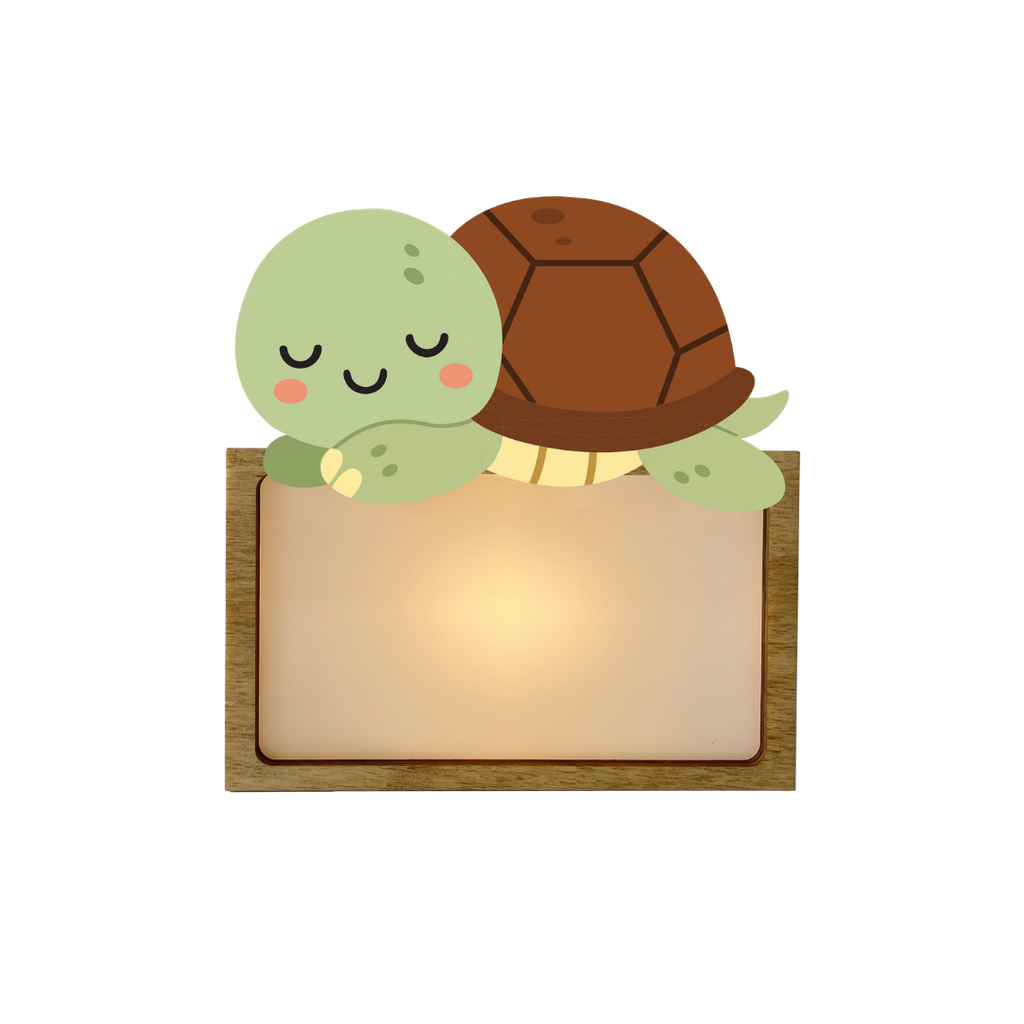Lámpara Pequeña Tortuga Con Kit De Letras