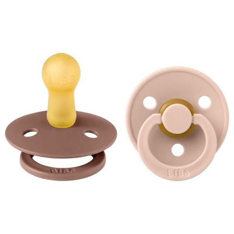 2 Chupetes BIBS Colour Round Blush/Woodchuck T.2 6-18m - Imagen 4