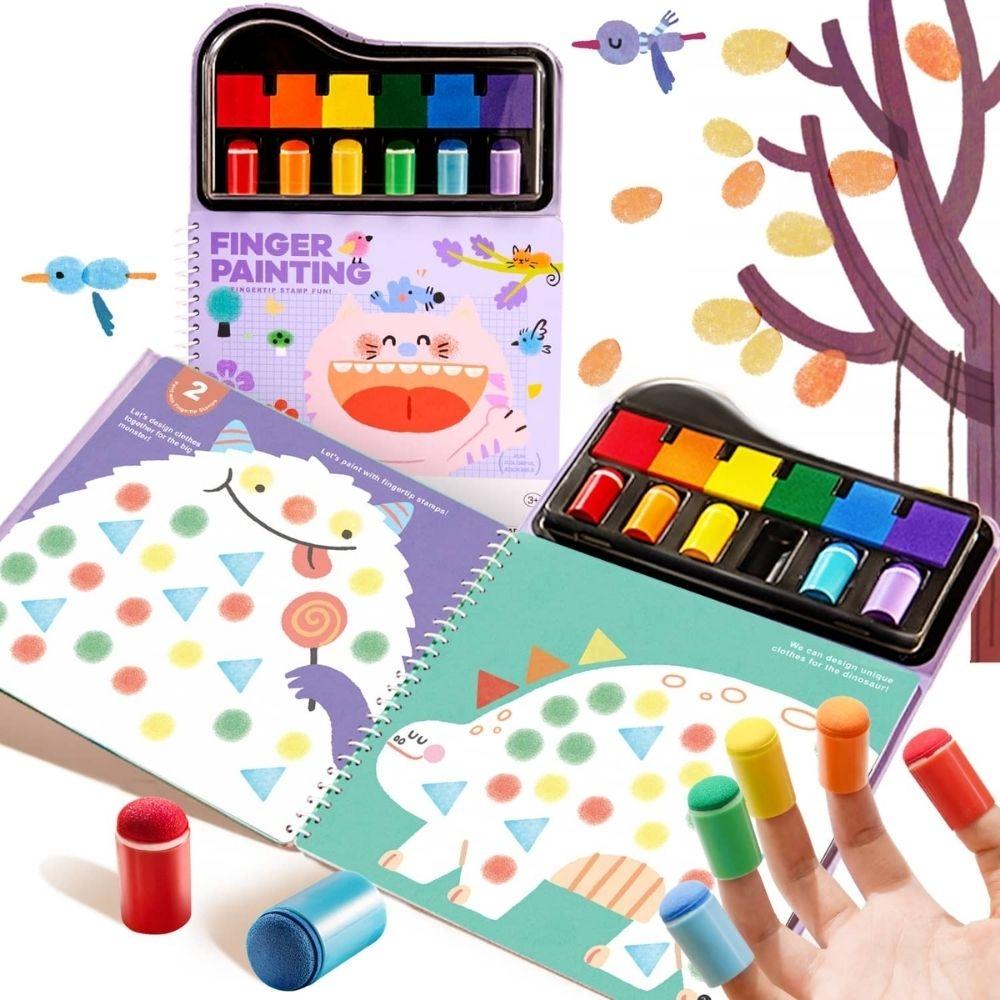 Libro creativo con pintura - FINGERTIP STAMP FUN Jarmelo