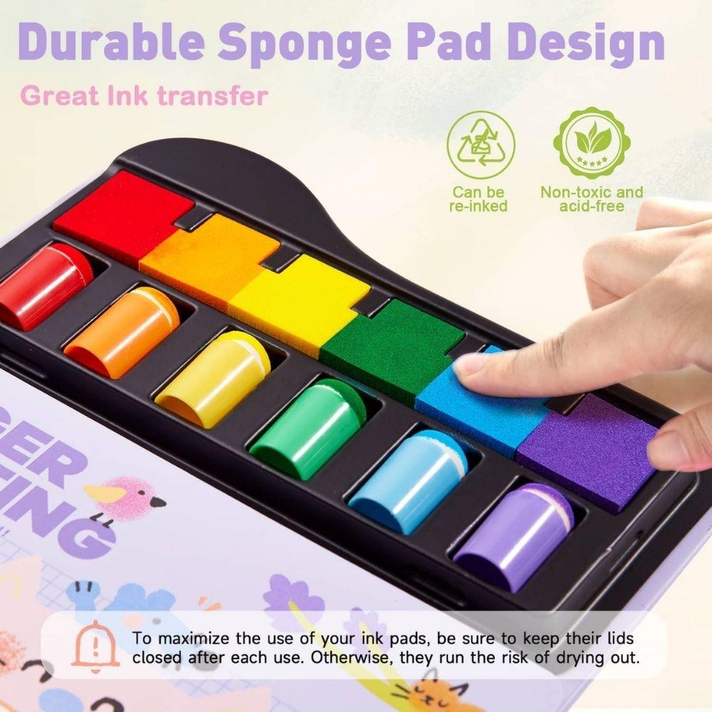 Libro creativo con pintura - FINGERTIP STAMP FUN Jarmelo - Imagen 6