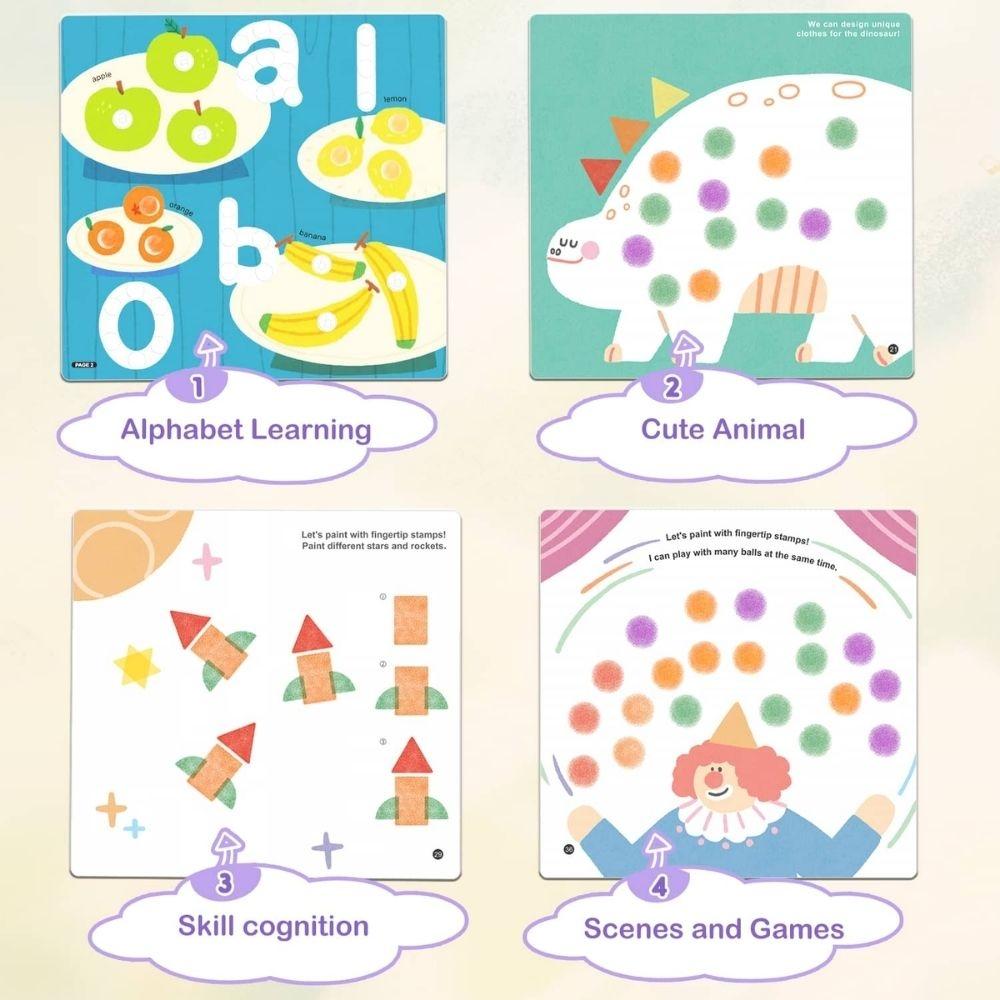 Libro creativo con pintura - FINGERTIP STAMP FUN Jarmelo - Imagen 4