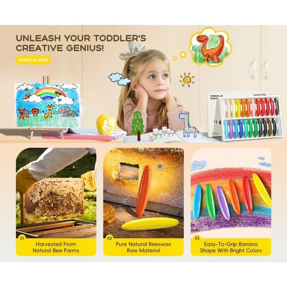 Crayones BANANA de cera de abeja (12 ud.) Jarmelo - Imagen 4