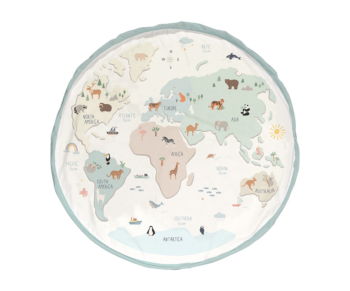 Saco Reversible Play & Go Noomad Worldmap Colour - Imagen 6