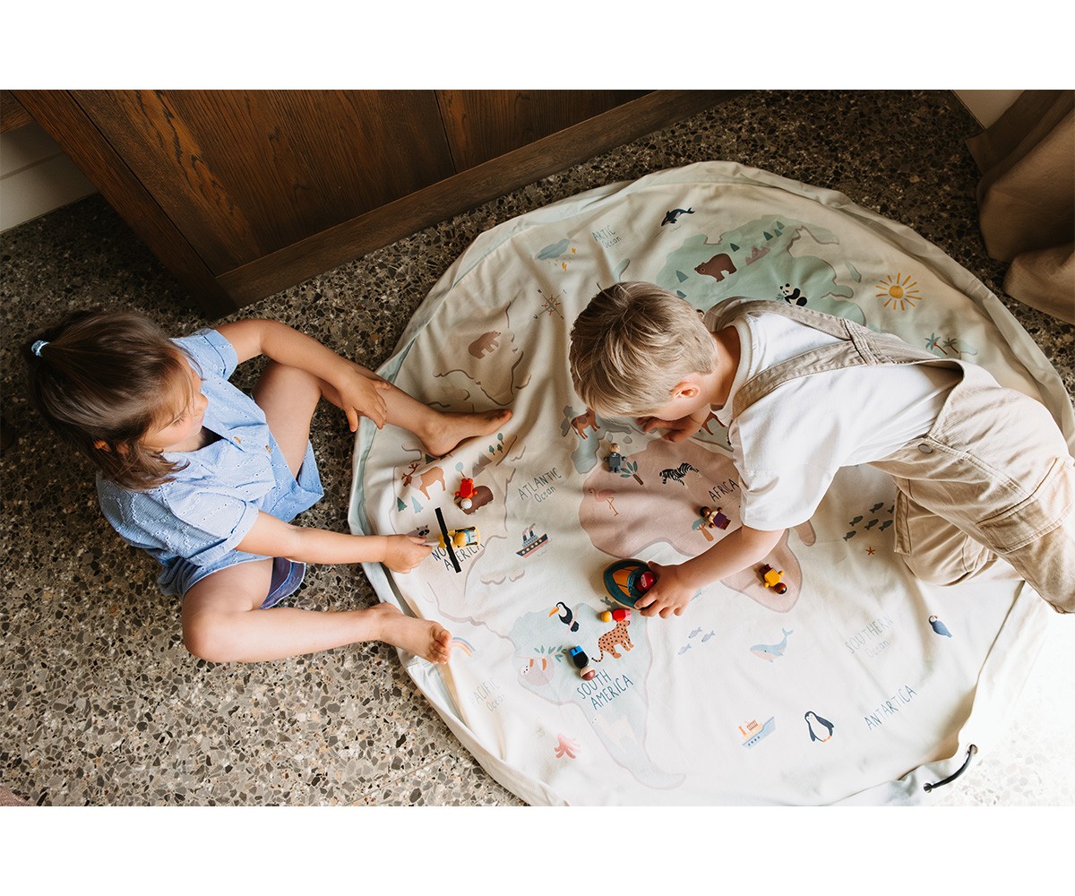 Saco Reversible Play & Go Noomad Worldmap Colour - Imagen 4