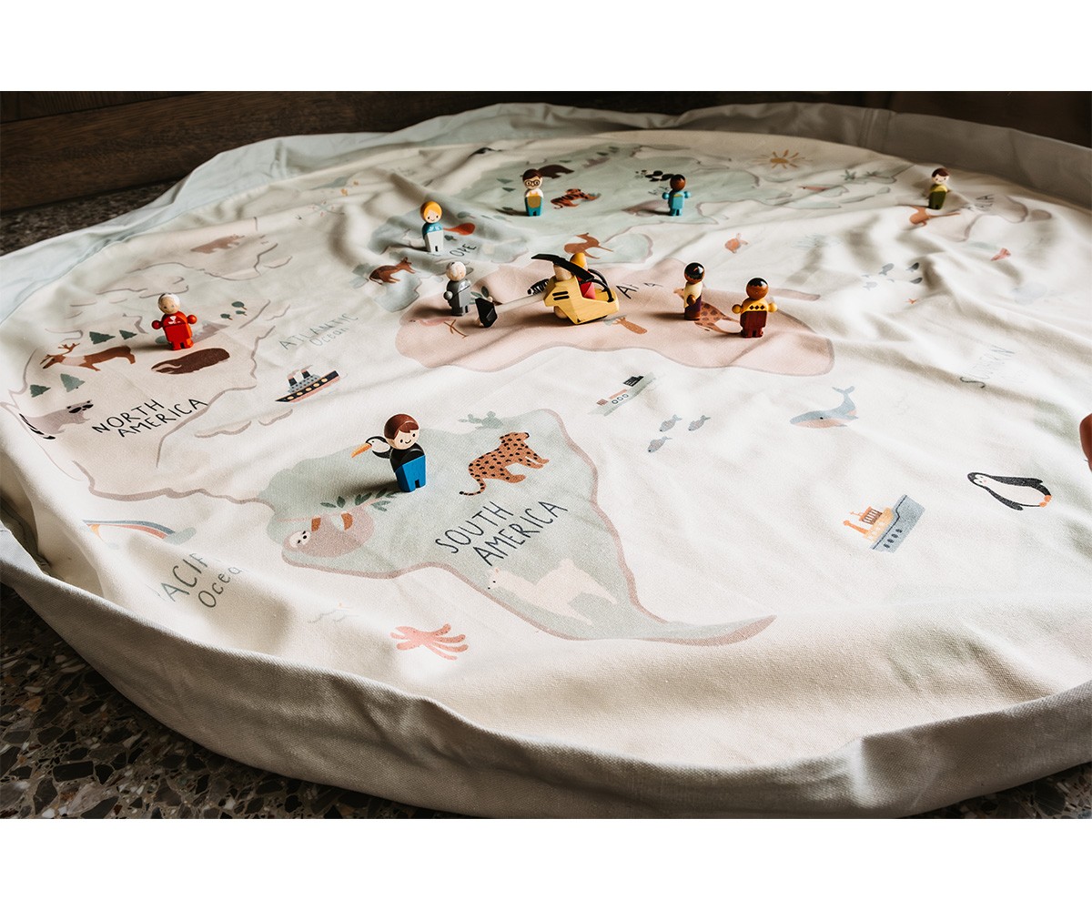 Saco Reversible Play & Go Noomad Worldmap Colour - Imagen 2