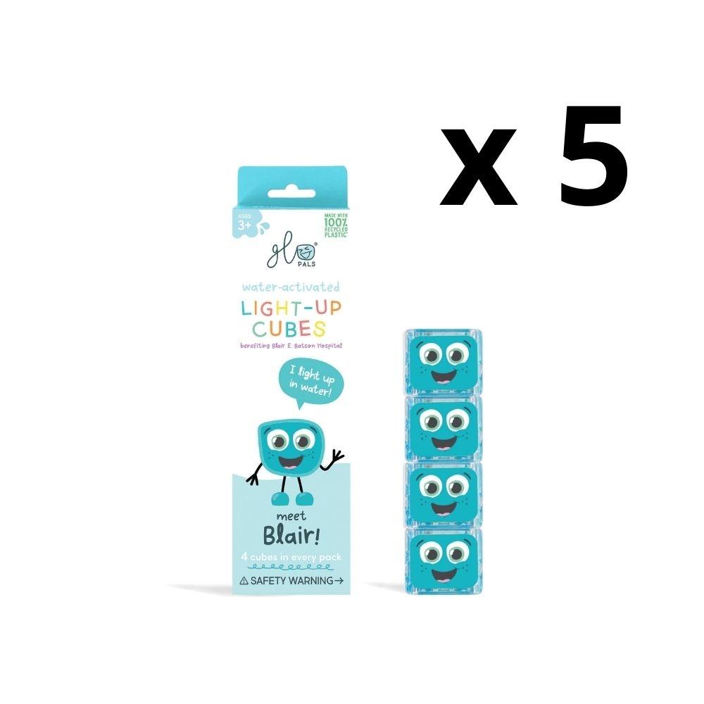SET 5 PACKS CUBOS LUZ BLAIR-AZUL Glo Pals
