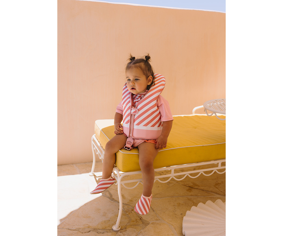 Chaleco Flotador Aprendizaje Stripes Bloom & Blush Talla 1-2 años - Imagen 4