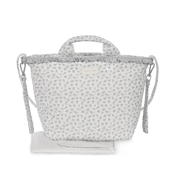 Bolsa Canastilla Little Bloom Flor Gris - Imagen 2