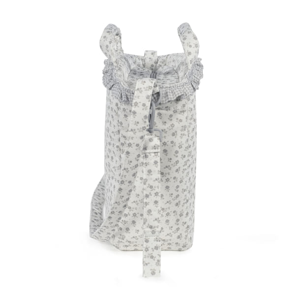 Bolsa Canastilla Little Bloom Flor Gris - Imagen 5