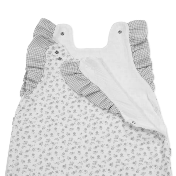 Saco Dormir verano Little Bloom Flor Gris TOG 0,5 - Imagen 4