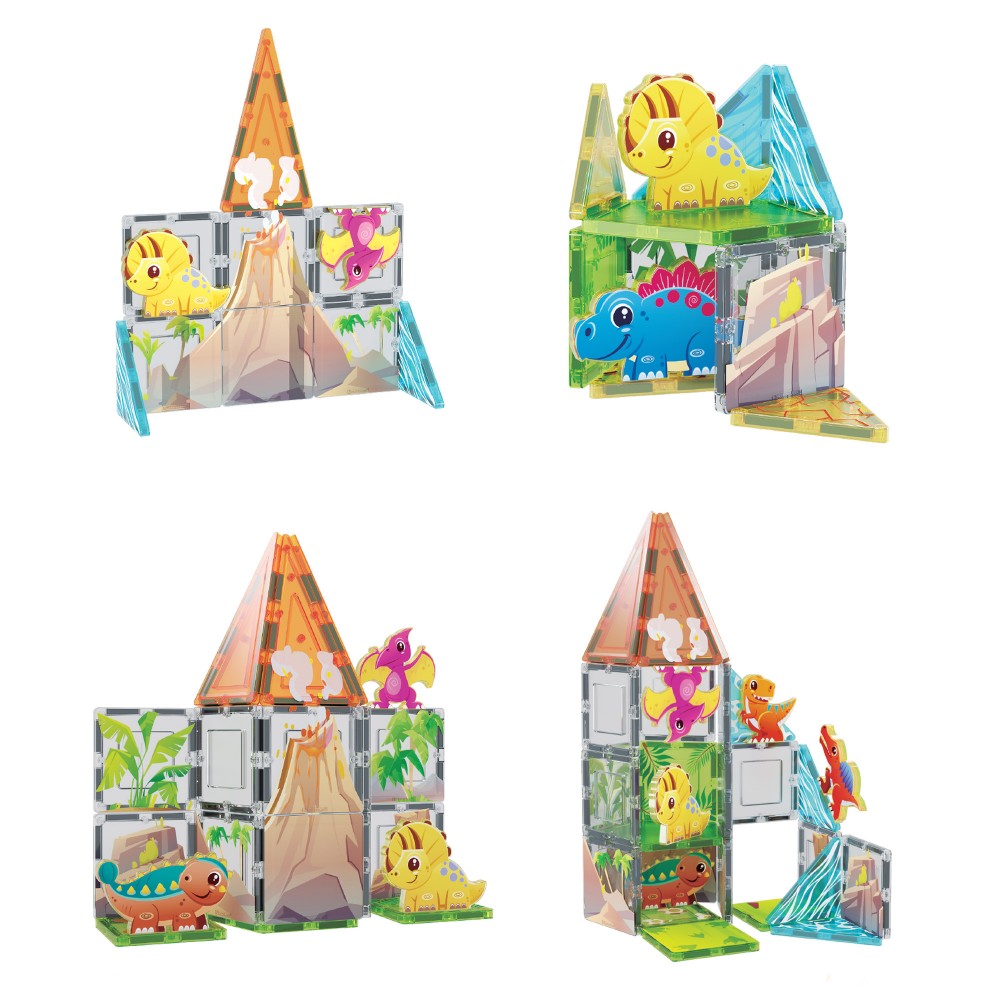 Picasso Tiles - Bloques Magnéticos Dinosaurios - Imagen 9