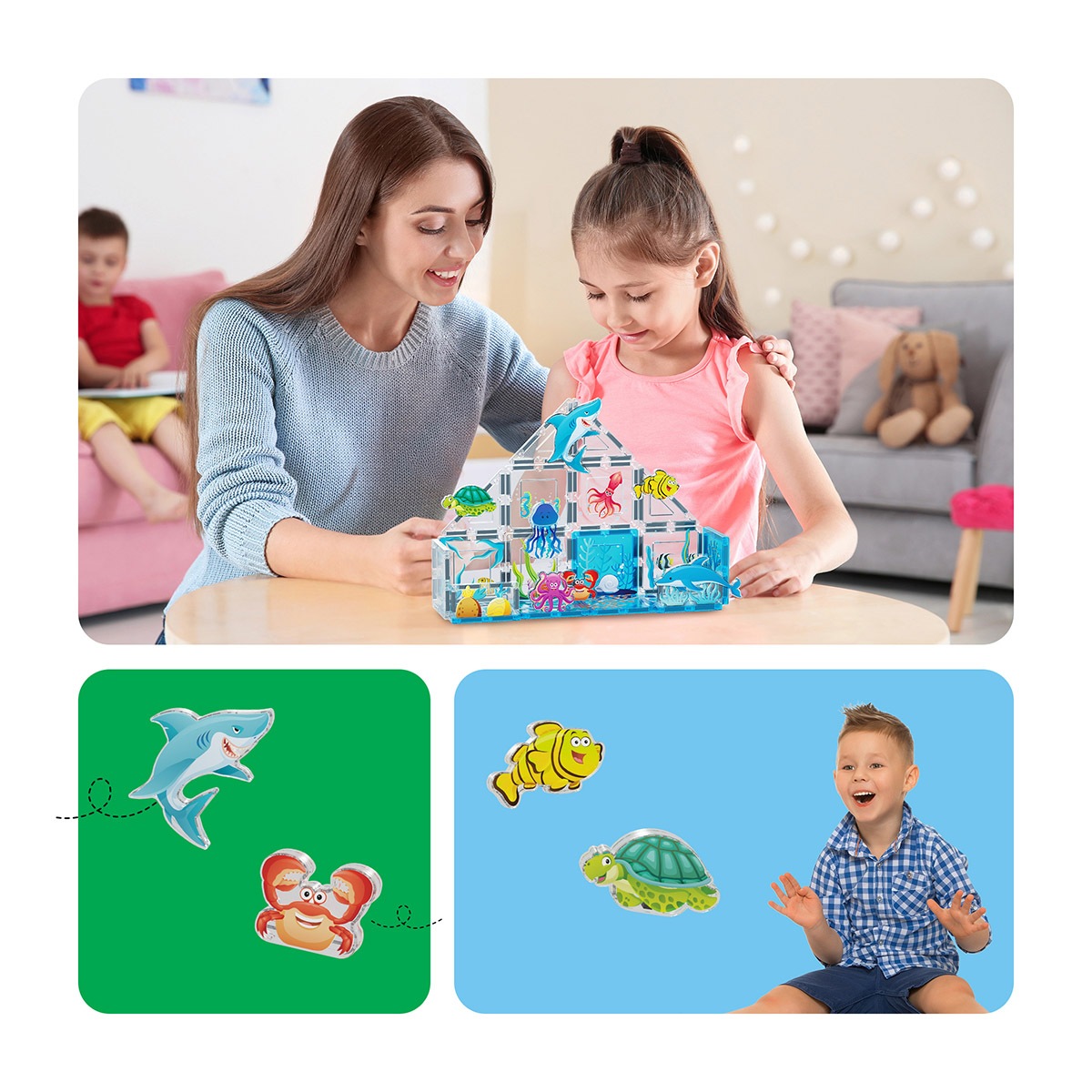 Picasso Tiles - Bloques Magnéticos Océano - Imagen 6