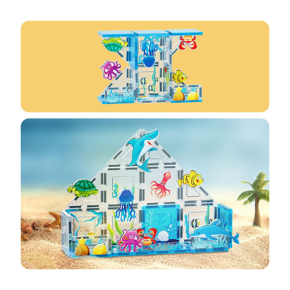 Picasso Tiles - Bloques Magnéticos Océano - Imagen 5