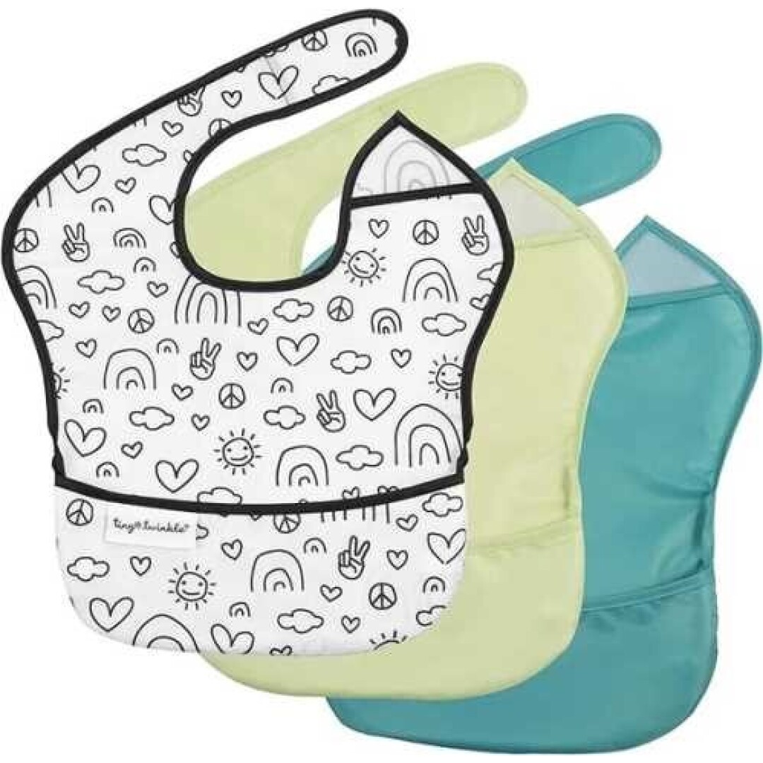 PACK 3 BABEROS PEACE-NEON-VERDE 6-36 meses